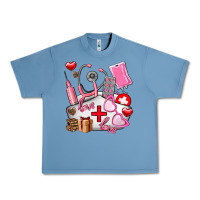 Pebble Blue nurse  valentines day love Urban Heavy Tee - AdoDesignShop