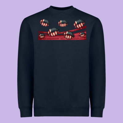 American Flag Lips 16oz Libbey Cup Heavyweight Sweatshirt Designed By Hra Design Shop