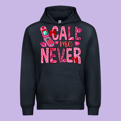 Call Me Never Valentine's Day Urban Hoodie Designed By Howdyjamesfarm