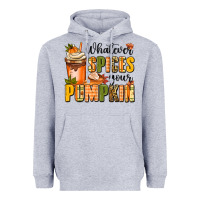 Heather Grey whatever spices your pumpkin Heavyweight Hoodie - MaliasSmallBusiness