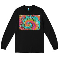 Black tie dye leopard cowhide glitter background Long Sleeve Tee - Artiststas