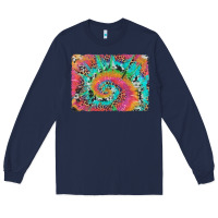 Navy tie dye leopard cowhide glitter background Long Sleeve Tee - Artiststas