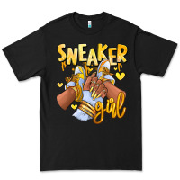 Black yellow sneaker girl afro woman Premium Tee - RanaPortraitStore