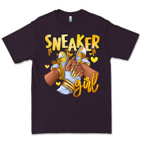 Plum yellow sneaker girl afro woman Premium Tee - RanaPortraitStore