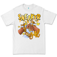 White yellow sneaker girl afro woman Premium Tee - RanaPortraitStore