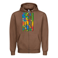 Chestnut autism american flag Zipper Hoodie - MaliasSmallBusiness
