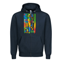 Navy autism american flag Zipper Hoodie - MaliasSmallBusiness