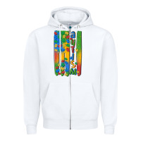 White autism american flag Zipper Hoodie - MaliasSmallBusiness