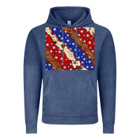 Vintage Denim 4th of July USA flag leopard cowhide 20oz tumbler Vintage Hoodie - Neo Western