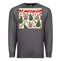 Charcoal Heather christmas tree cakes Premium Sweatshirt - MaliasSmallBusiness