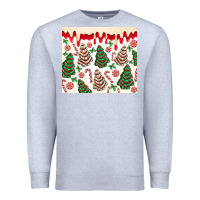 Heather Grey christmas tree cakes Premium Sweatshirt - MaliasSmallBusiness