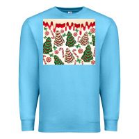 Ocean Blue christmas tree cakes Premium Sweatshirt - MaliasSmallBusiness