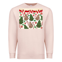 Pale Pink christmas tree cakes Premium Sweatshirt - MaliasSmallBusiness