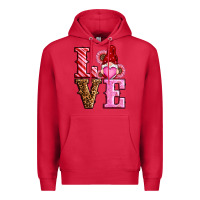 Cardinal love valentines day gnomes Premium Hoodie - RanaPortraitStore