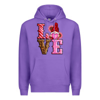 Purple love valentines day gnomes Premium Hoodie - RanaPortraitStore