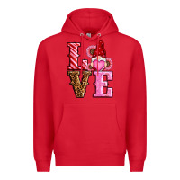 Red love valentines day gnomes Premium Hoodie - RanaPortraitStore