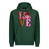 Sports Green love valentines day gnomes Premium Hoodie - RanaPortraitStore