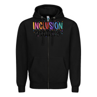 Black ınclusion matters Zipper Hoodie - MaliasSmallBusiness