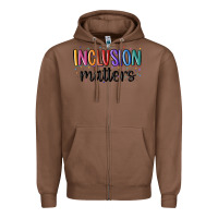 Chestnut ınclusion matters Zipper Hoodie - MaliasSmallBusiness