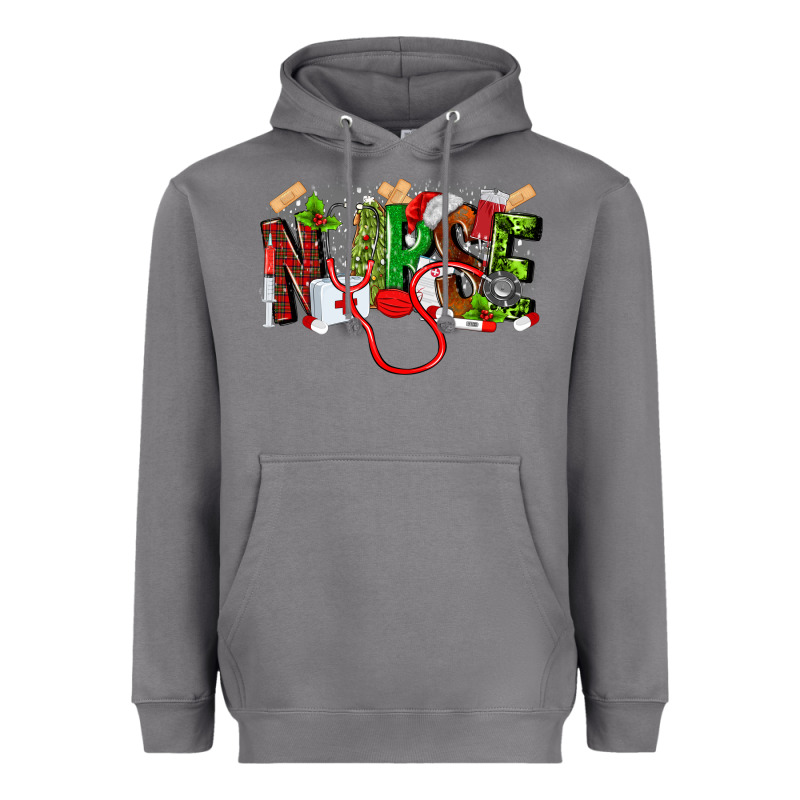 Nurse Christmas Heavyweight Hoodie by MaliasSmallBusiness | Teevron