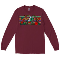 Burgundy flamenco dancer libbey glass Long Sleeve Tee - BundleAndBundleShop