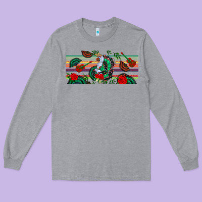 Flamenco Dancer Libbey Glass Long Sleeve Tee Designed By Bundleandbundleshop