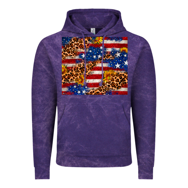 4th Of July Usa Flag Leopard Sunflower 20oz Tumble Vintage Hoodie by Neo Western | Teevron
