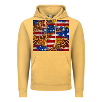 Vintage Mustard 4th of July USA flag leopard sunflower 20oz tumble Vintage Hoodie - Neo Western