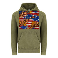 Vintage Olive 4th of July USA flag leopard sunflower 20oz tumble Vintage Hoodie - Neo Western