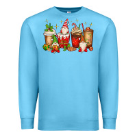 Ocean Blue Christmas gnomes coffee cups Premium Sweatshirt - MaliasSmallBusiness