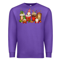 Purple Christmas gnomes coffee cups Premium Sweatshirt - MaliasSmallBusiness