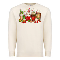 Sandshell Christmas gnomes coffee cups Premium Sweatshirt - MaliasSmallBusiness
