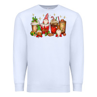 White Christmas gnomes coffee cups Premium Sweatshirt - MaliasSmallBusiness