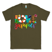 Army Green love summer Classic Tee - Artiststas