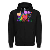 Black proud ally Zipper Hoodie - MaliasSmallBusiness
