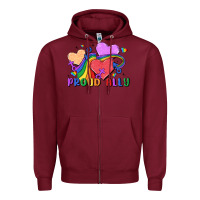 Burgundy proud ally Zipper Hoodie - MaliasSmallBusiness