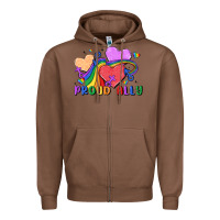 Chestnut proud ally Zipper Hoodie - MaliasSmallBusiness