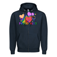 Navy proud ally Zipper Hoodie - MaliasSmallBusiness