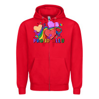 Red proud ally Zipper Hoodie - MaliasSmallBusiness