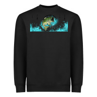 Black jumping bass fishing 16oz libbey cup Heavyweight Sweatshirt - HRA Design Shop