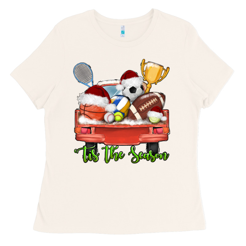 Tis The Season Sports Truck Christmas Ladies Tee by AdoDesignShop | Teevron