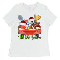 White tis the season sports truck christmas Ladies Tee - AdoDesignShop