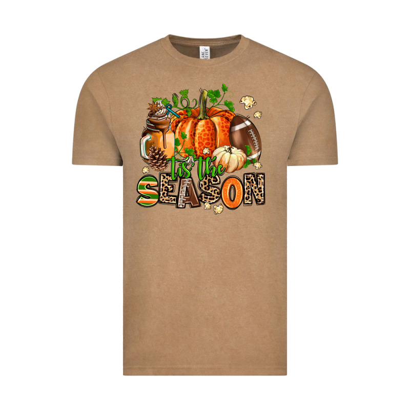 Fall And American Football Tis The Season Vintage Tee by AdoDesignShop | Teevron