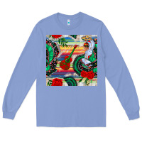 Colony Blue flamenco dancer seamless pattern Long Sleeve Tee - BundleAndBundleShop