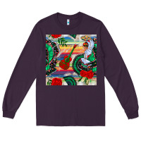 Plum flamenco dancer seamless pattern Long Sleeve Tee - BundleAndBundleShop
