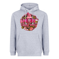 Heather Grey pink merry christmas Heavyweight Hoodie - MaliasSmallBusiness