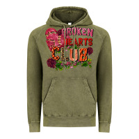 Vintage Olive broken heart club Vintage Hoodie - FaDigitalArtStudio