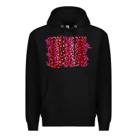 Black pink leopard background Premium Hoodie - RanaPortraitStore