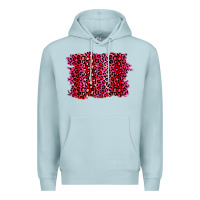 Blue Mist pink leopard background Premium Hoodie - RanaPortraitStore