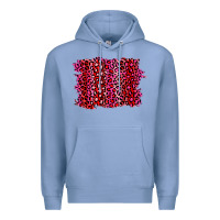 Colony Blue pink leopard background Premium Hoodie - RanaPortraitStore